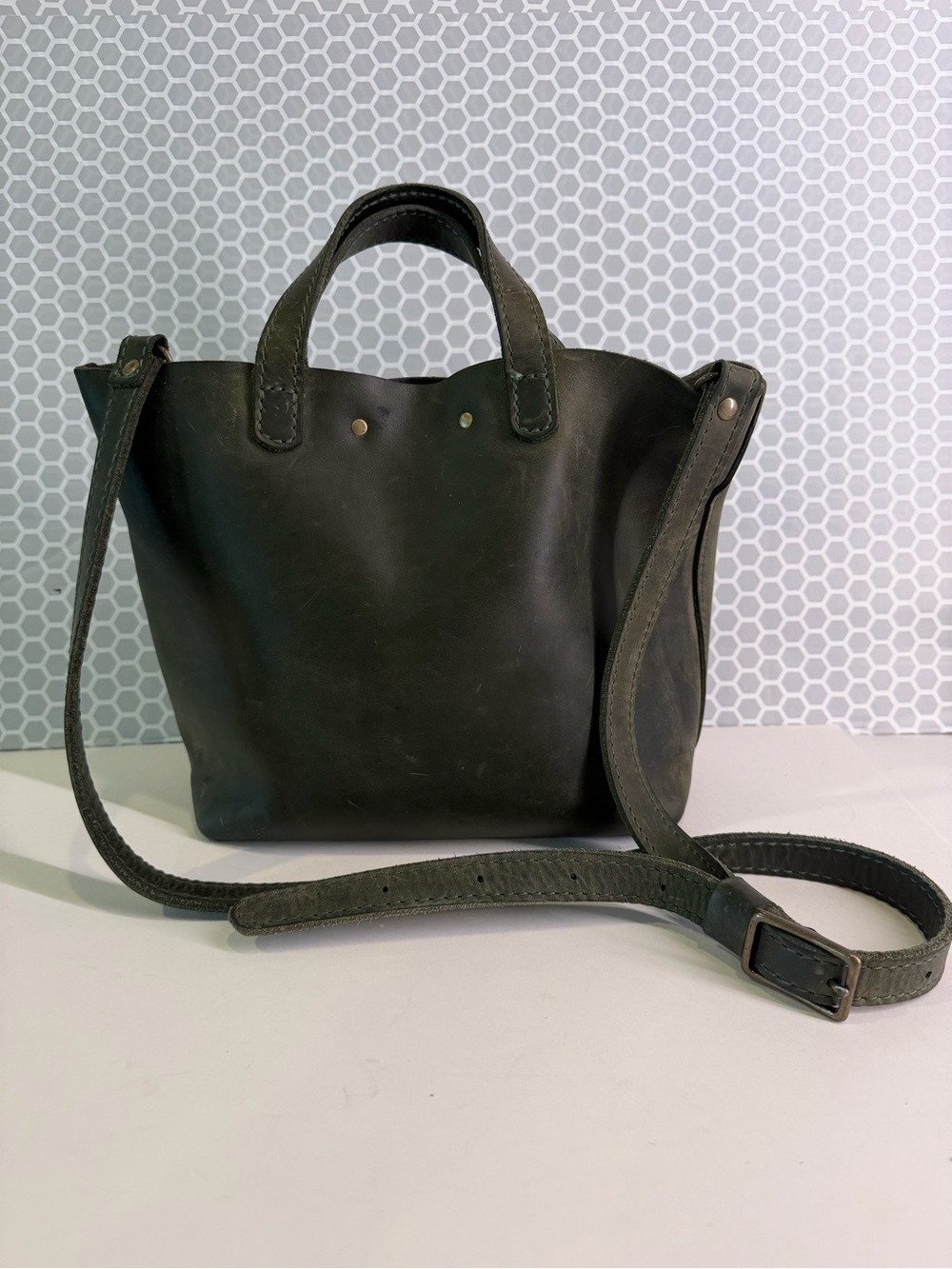 Portland Leather Goods green tote! - Picture 3 of 8
